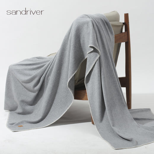 羊绒水波纹撞色锁边毯子SJF97P718N 商品图2