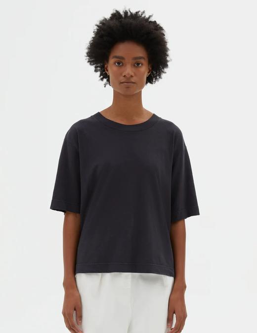 MHL 草绿色/冰川色/矿石蓝/海军蓝/白色/黑色有机棉麻短袖T恤 商品图6