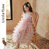 littletime2025新款女童浪漫人鱼姬闪烁亮片公主大波浪渐变纱裙 商品缩略图2