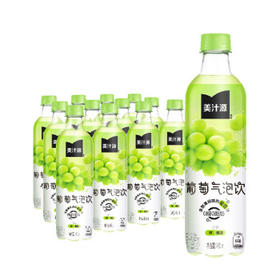 可口可乐（Coca-Cola）美汁源 无糖饮料 葡萄气泡饮 480ml*12瓶 整箱装
