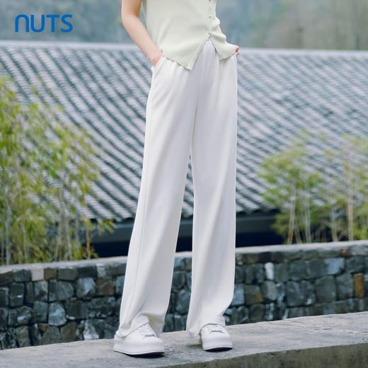 NUTS春秋新品纯色时尚优雅气质宽松遮肉百搭长裤女422072251 商品图0