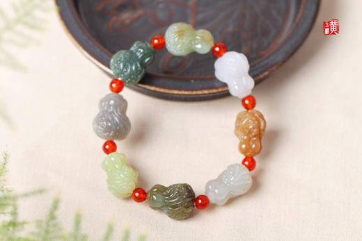 和田玉多宝白菜【八方来财】手串 商品图3
