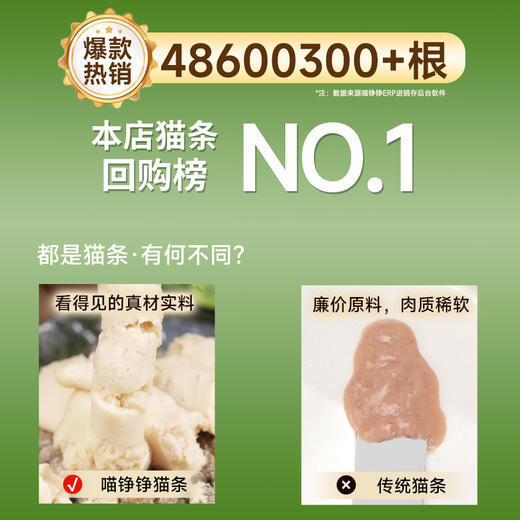 喵铮铮天价鸡肉猫草主食猫条 15g*101根 排毛化毛营养湿粮零食 商品图4