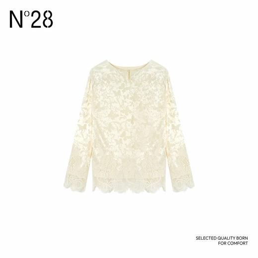 【破价】2025春季款时尚气质镂空设计师提花衬衫895131S113 商品图2