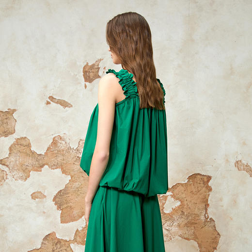 EITIE爱特爱简约百搭方领无袖显瘦小上衣夏季新款8213908 商品图4