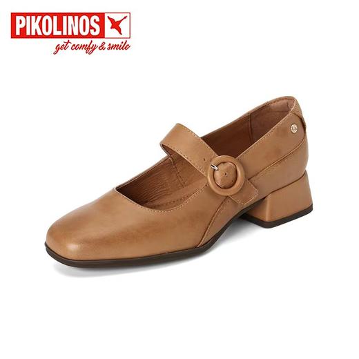 【Pikolinos】  B3F |  派高雁春季牛皮浅口粗跟一字式搭扣玛丽珍鞋PS253707 商品图1
