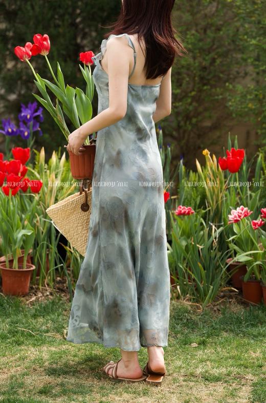 【门店同款】ENJOY春季“绮梦繁花”荷叶边晕染长裙 161907607 商品图7