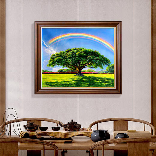 靠山画 翠木虹光 彩虹图 商品图5