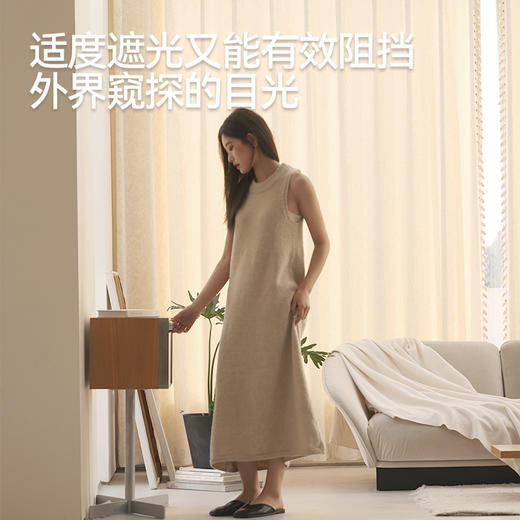 【瑞安娜纱】金蝉色织提花纱大气卷草纹纱帘 商品图3