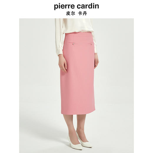 皮尔卡丹女装都市通勤简约知性A摆半裙C51SL028F0 商品图1