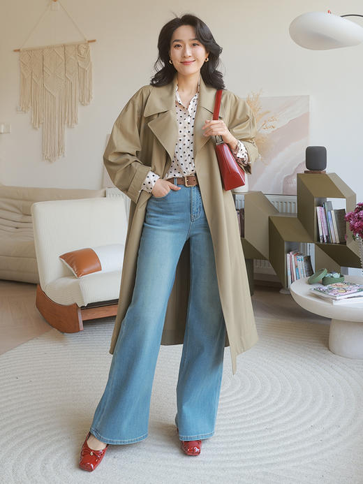 法式轻奢 香槟色 波点系带衬衫 商品图4