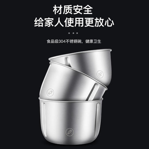 摩飞 家用多功能绞肉机不锈钢套娃MR9401A （果蔬绞肉辅食）三碗标配 1.5L 商品图3
