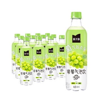 可口可乐（Coca-Cola）美汁源 无糖饮料 葡萄气泡饮 480ml*12瓶 整箱装 商品图3