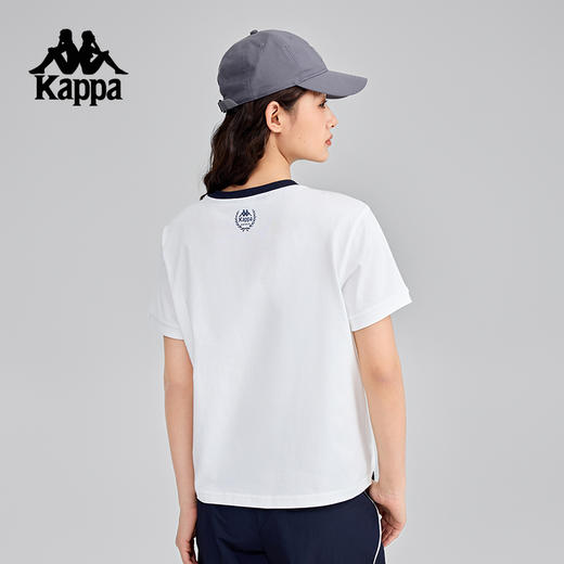 Kappa卡帕背靠背2025新款夏季运动t恤女士休闲短袖体恤纯棉上衣K0F42TD12 商品图3