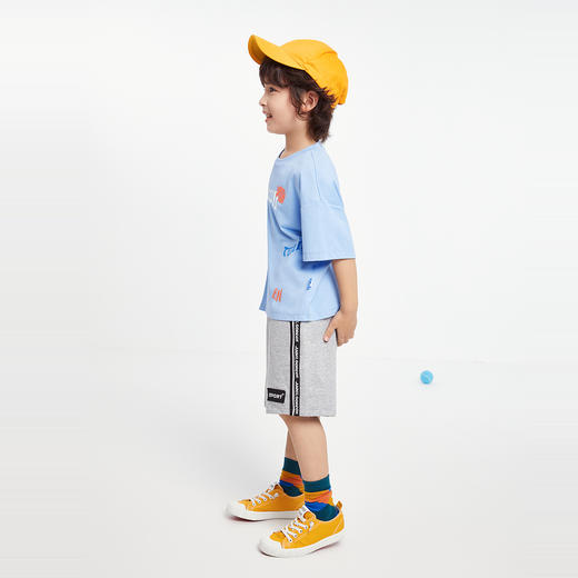 男童圆领SORONA短袖针织衫夏季新款安奈儿童装EB521189 商品图5