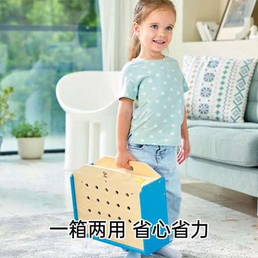 Hape木质木匠工具盒 螺母拆装玩具男孩炫酷工作台3-6-8岁男女童玩具 小工程师工作台 E3221 商品图4