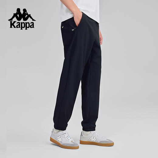 Kappa卡帕背靠背2025新款防泼水运动裤男款弹力长裤休闲束脚裤子K0F32AY56 商品图2