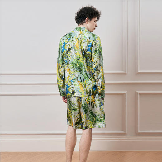 Solo seta男士真丝衬衫度假风桑蚕丝睡衣上装丝绸休闲2025年秋季 商品图2