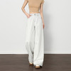 西遇垂感宽松阔腿裤女2025年新款小个子慵懒风高腰白色牛仔裤D0050441 商品缩略图0
