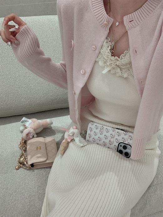 金蘑菇菇 Montorgueil奶香开衫套组/ 100羊毛 娇俏精致系内搭 商品图0