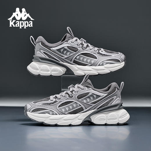 Kappa卡帕背靠背运动鞋男2025新款透气网面老爹鞋女款复古跑步鞋K0FX5MC44 商品图1