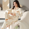 【免穿文胸，休闲无感家居服！】带胸垫睡衣女士 春秋季新款 棉质长袖开衫 宽松甜美家居服套装 可外穿-QQ 商品缩略图2