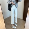 垂顺挺括！2025四面弹力宽松显瘦高腰脚口开衩九分法棍牛仔裤女款! 商品缩略图3