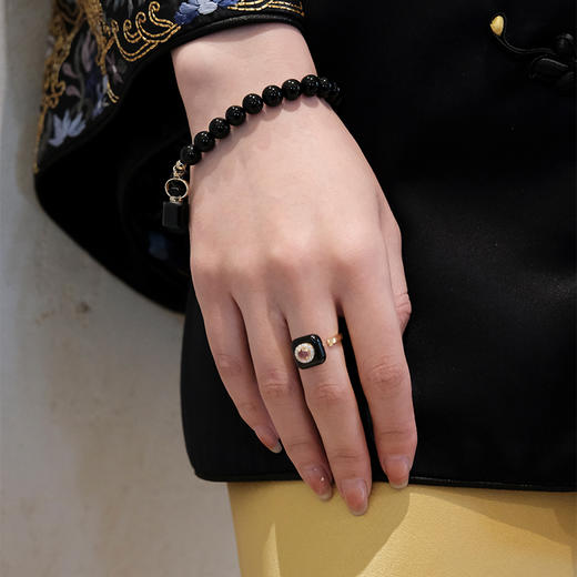 MELI&MOLI 【水】黑耀石迷你方糖瓶手链 【D类】 商品图1