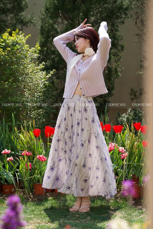 【门店同款】ENJOY春季绮梦繁花褶皱碎花半裙 161911251 商品图1