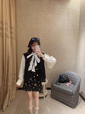 金蘑菇菇 伯特兰玫瑰 新中式衬衫三件套/ 矜贵少女 低调精致套装