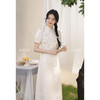鹿向南「云山蝶影」新中式旗袍气质连衣裙女夏收腰显瘦好看长裙子L53639 商品缩略图1