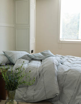 【全棉系列】  韩风色织肌理手工剪花床上四件套 水洗纯棉床单被套春夏新品1.8m