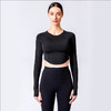 AUMNIE澳弥尼花苞长袖T恤训练运动上衣健身跑步紧身普拉提瑜伽服 商品缩略图3