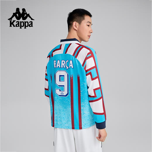 Kappa卡帕背靠背2025新款运动长袖polo衫男款足球上衣休闲套头衫K0F32PC02 商品图3