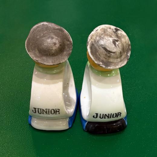 【苏州】日本制中古陶瓷人偶餐巾环一对 带标 商品图1