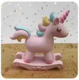 儿童生日蛋糕装饰摆件-粉色可爱小马1*1个 商品图0