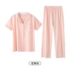 I'd爱帝女士莫代尔棉短袖长裤翻领家居服套装 商品缩略图7