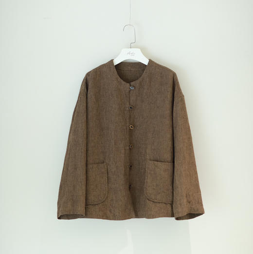 黄阿福 色织重磅亚麻衬衫 商品图0