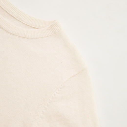 【限时秒杀】西遇短袖针织衫女新款小狗图案软糯套头圆领短款上衣D0050401 商品图5