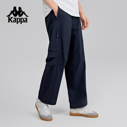 Kappa卡帕背靠背运动长裤男2025新款防泼水工装裤弹力直筒休闲裤KPCIBAY01 商品图3