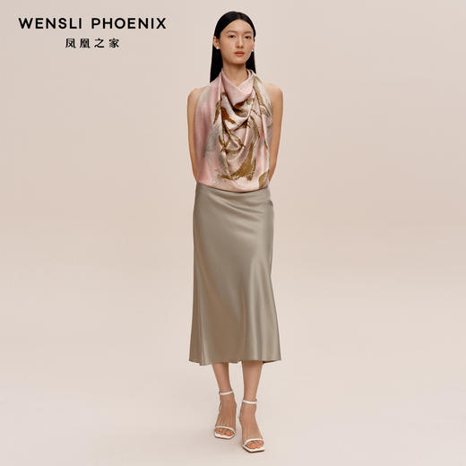 凤凰之家“晓梦迷蝴蝶”真丝家居半裙 商品图0