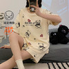 【免穿bra！居家&待客都方便】睡衣女夏季带胸垫一体式可爱两件套装休闲卡通简约家居服短袖短裤。ry 商品缩略图13