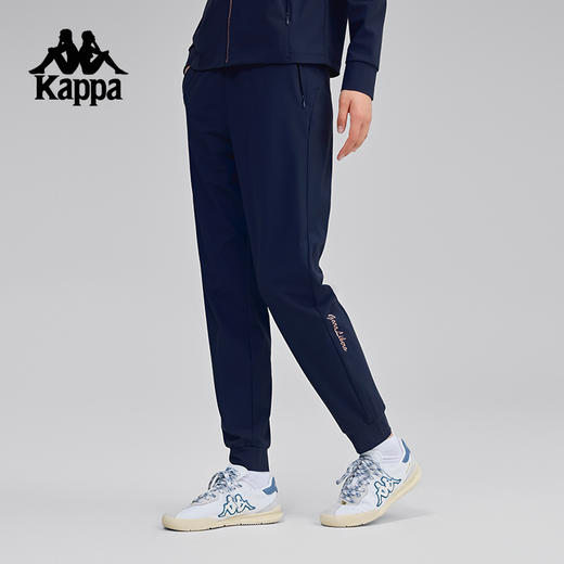 Kappa卡帕背靠背运动裤春季新款女凉感针织休闲裤修身束脚防晒裤K0F42AK40 商品图0