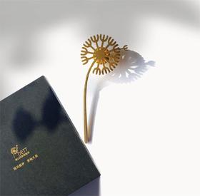 蒲公英形象胸针