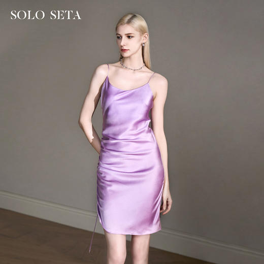 Solo seta22姆米女士真丝纯色吊带短裙桑蚕丝法式睡裙2025年秋季 商品图0