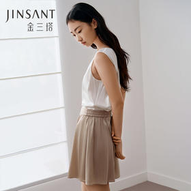 重磅桑蚕丝可外穿女遮胯显瘦廓形裙裤家居睡裤家居服金三塔  YSFFA902