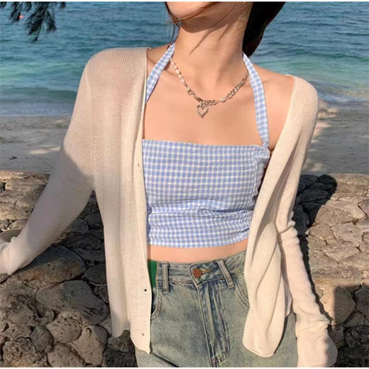 【防晒开衫薄款女冰丝针织外套】夏季外搭罩衫 2025新款上衣 白色空调衫  商品图10