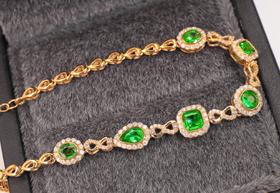 1.5ct刻面祖母绿手链