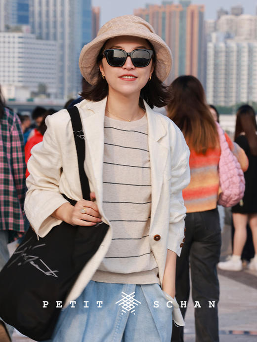 PETIT SCHAN小闪 CLO#757 trio 三重奏 桑蚕丝棉麻条纹针织短袖春夏基础百搭松弛感t恤 商品图6