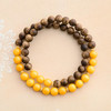 半山半水沉香木鸡油黄蜜蜡双圈手串6mm  叠戴珠串手链自然雅致一物一证 商品缩略图0
